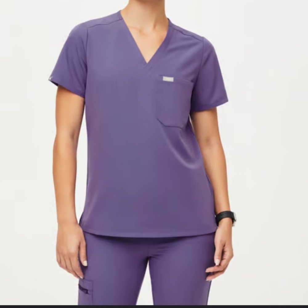 Figs Amethyst Catarina Scrub Top